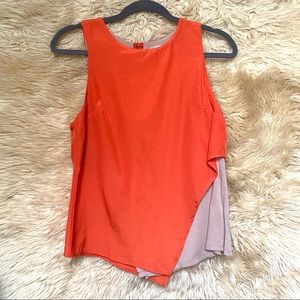Anthropologie Bordeaux Split Tone Tank Top Blouse
